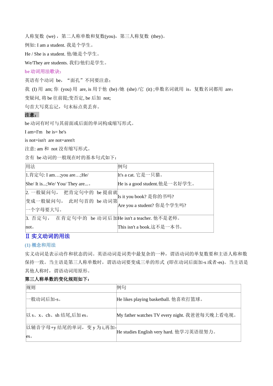 清单05 U1一般现在时语法+专题过关【考点清单】（解析版）-2023-2024学年九年级英语上学期期中考点大串讲（牛津译林版）.docx_第2页