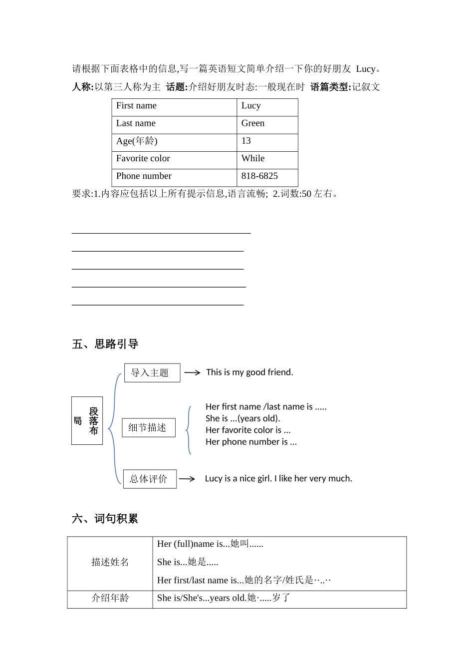 书面表达【专题训练】-2023-2024学年七年级英语上学期期中考点大串讲（人教版）.docx_第3页