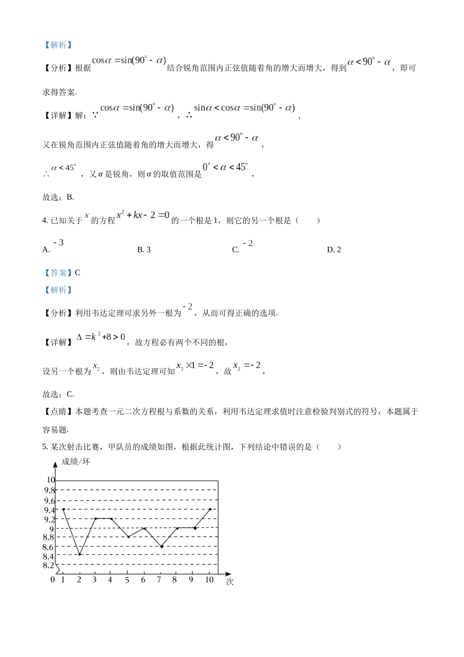 四川省芦山中学2024-2025学年初升高入学考试摸底数学试卷（解析版）.docx_第2页