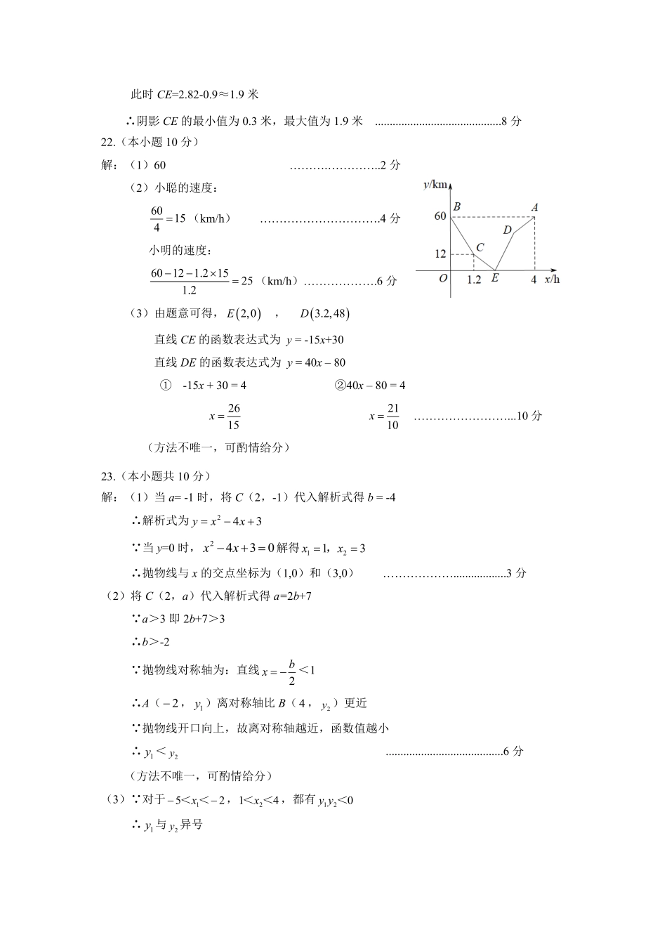 浙江省J12共同体联盟2024学年九年级下学期期中考试数学答案.pdf_第3页