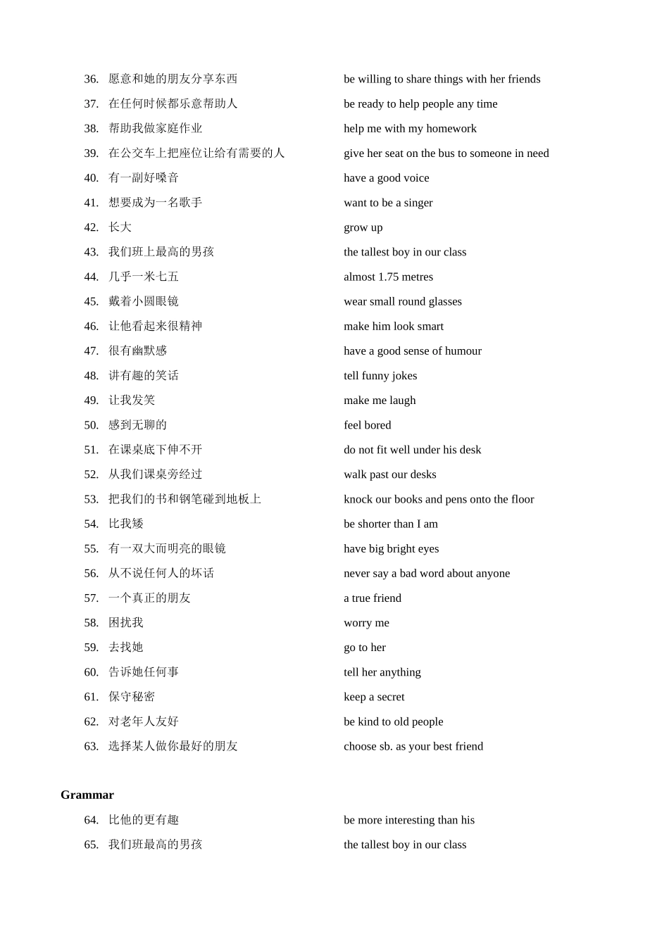 专题01 Unit 1 Friends【知识清单】-2023-2024学年八年级英语上学期期中考点大串讲（牛津译林版）.docx_第3页