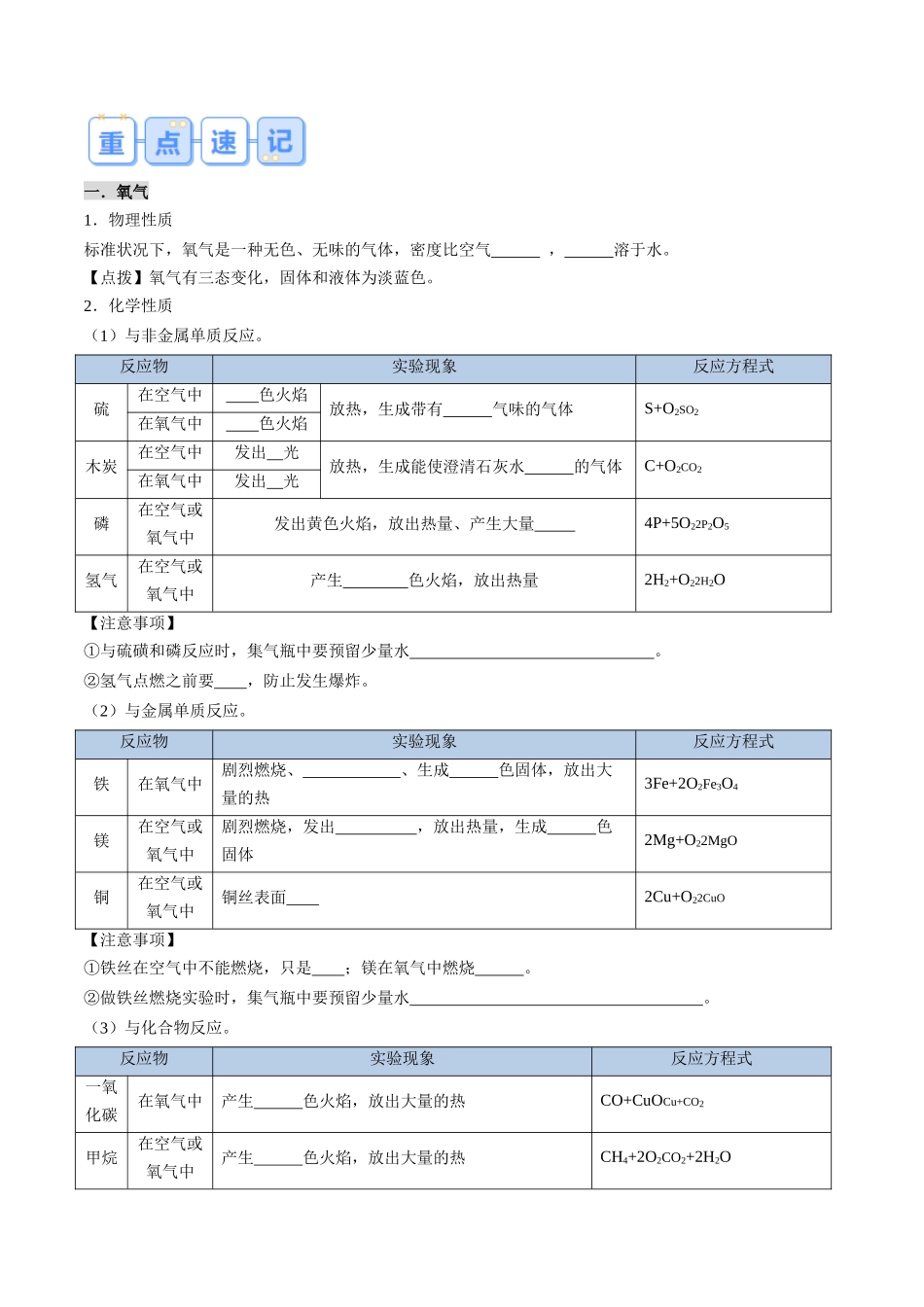 专题01 常见的单质（原卷版）-【寒假自学课】2024年九年级化学寒假提升学与练（人教版）.docx_第2页