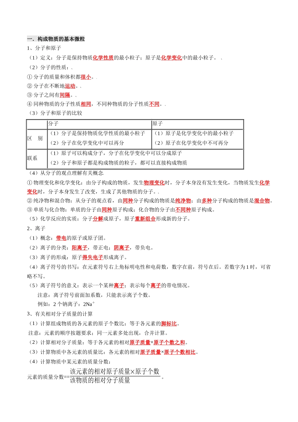 专题03  构成物质的微粒 化学式与化合价（解析版）-【寒假自学课】2024年九年级化学寒假提升学与练（沪教版）.docx_第2页