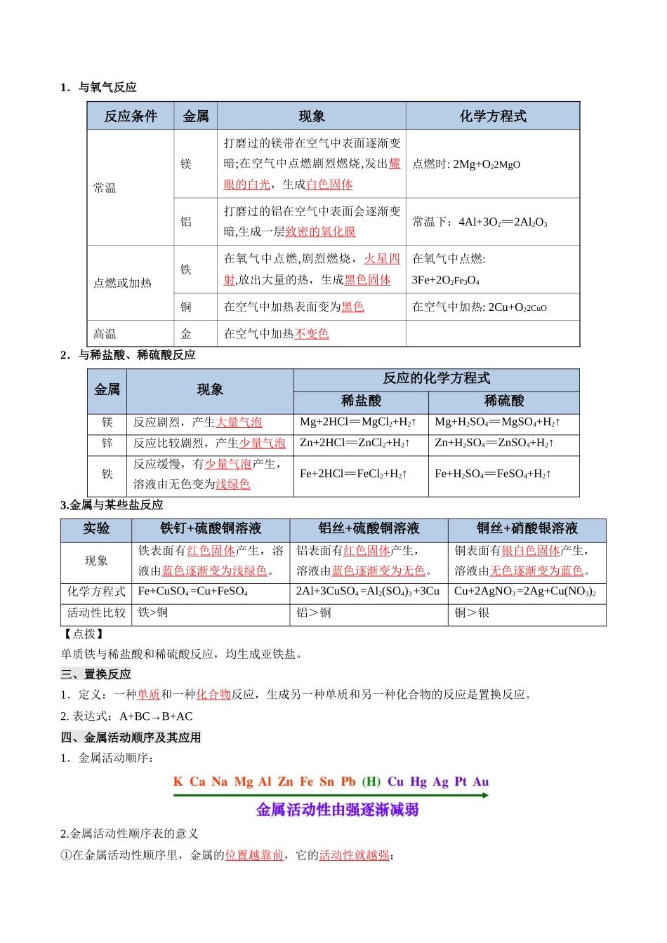 专题03 金属及其矿物质（解析版）-【寒假自学课】2024年九年级化学寒假提升学与练（人教版）.docx_第3页