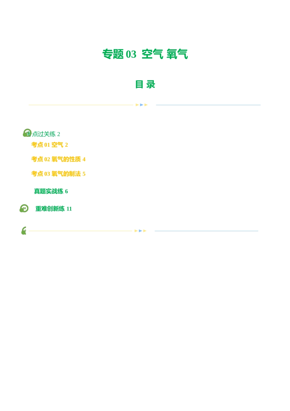 专题03 空气  氧气（练习）（原卷版）--2024年中考化学一轮复习讲练测（全国通用）.docx_第1页