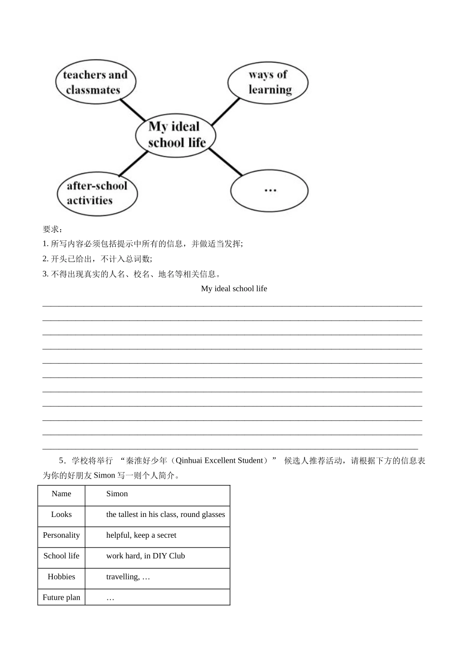 专题08：书面表达【考题猜想】（原卷版）-2023-2024学年八年级英语上学期期中考点大串讲（牛津译林版）.docx_第3页