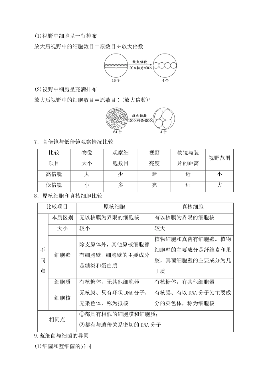 1.2 细胞的多样性和统一性高一生物上学期课后培优分级练2019人教版必修1含答案.pdf_第2页