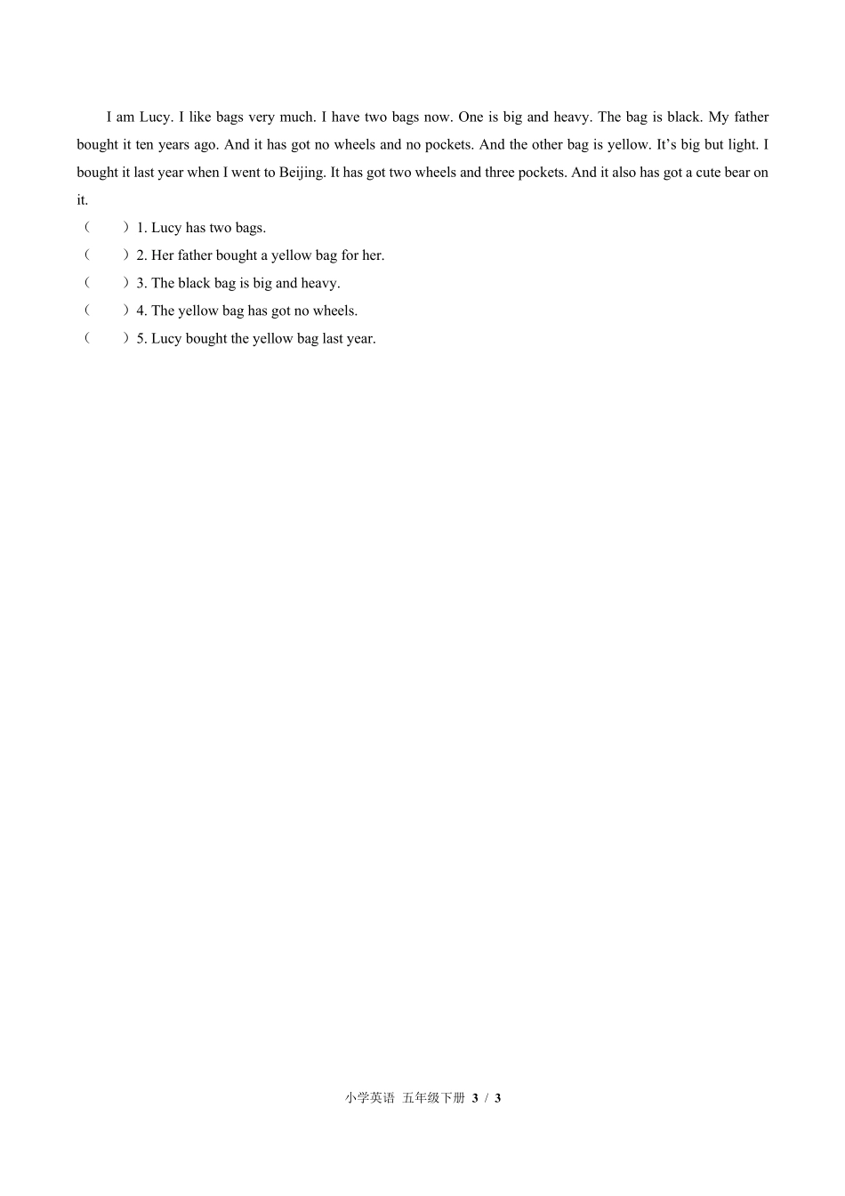 545-外研版三年级起点小学英语五年级下册Module5单元测试试卷含答案.pdf_第3页