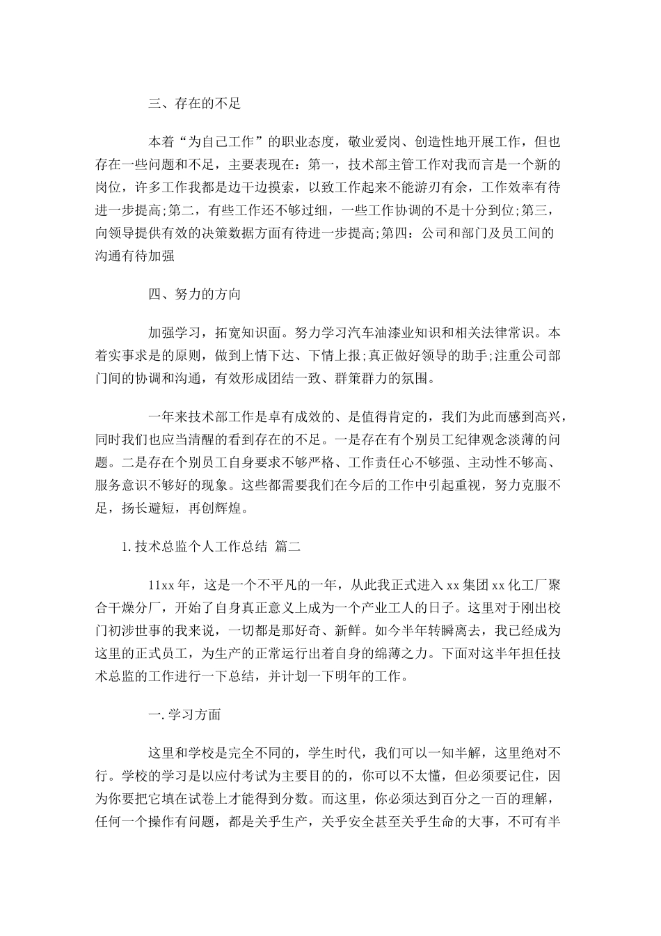 技术总监个人工作总结范文10篇.docx_第2页