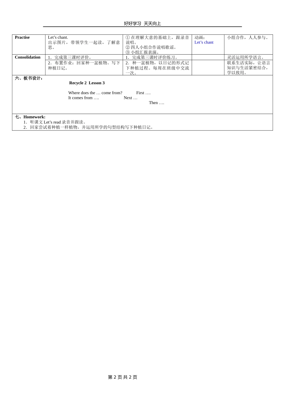 六年级英语人教三起上册Recycle2教学设计教案2.docx_第2页