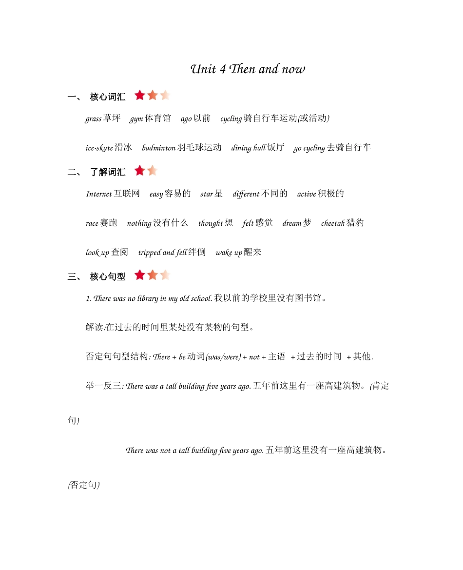 人教PEP版六年级英语下册人教六年级英语下册Unit4知识清单.docx_第1页