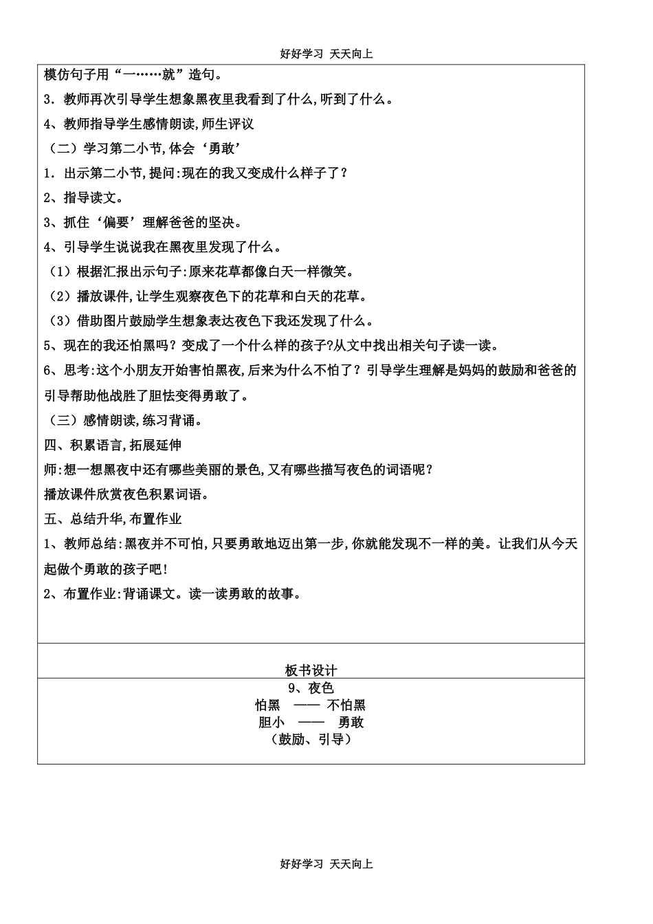 人教版部编版小学语文一年级下册9夜色教学设计-教案10.docx_第2页