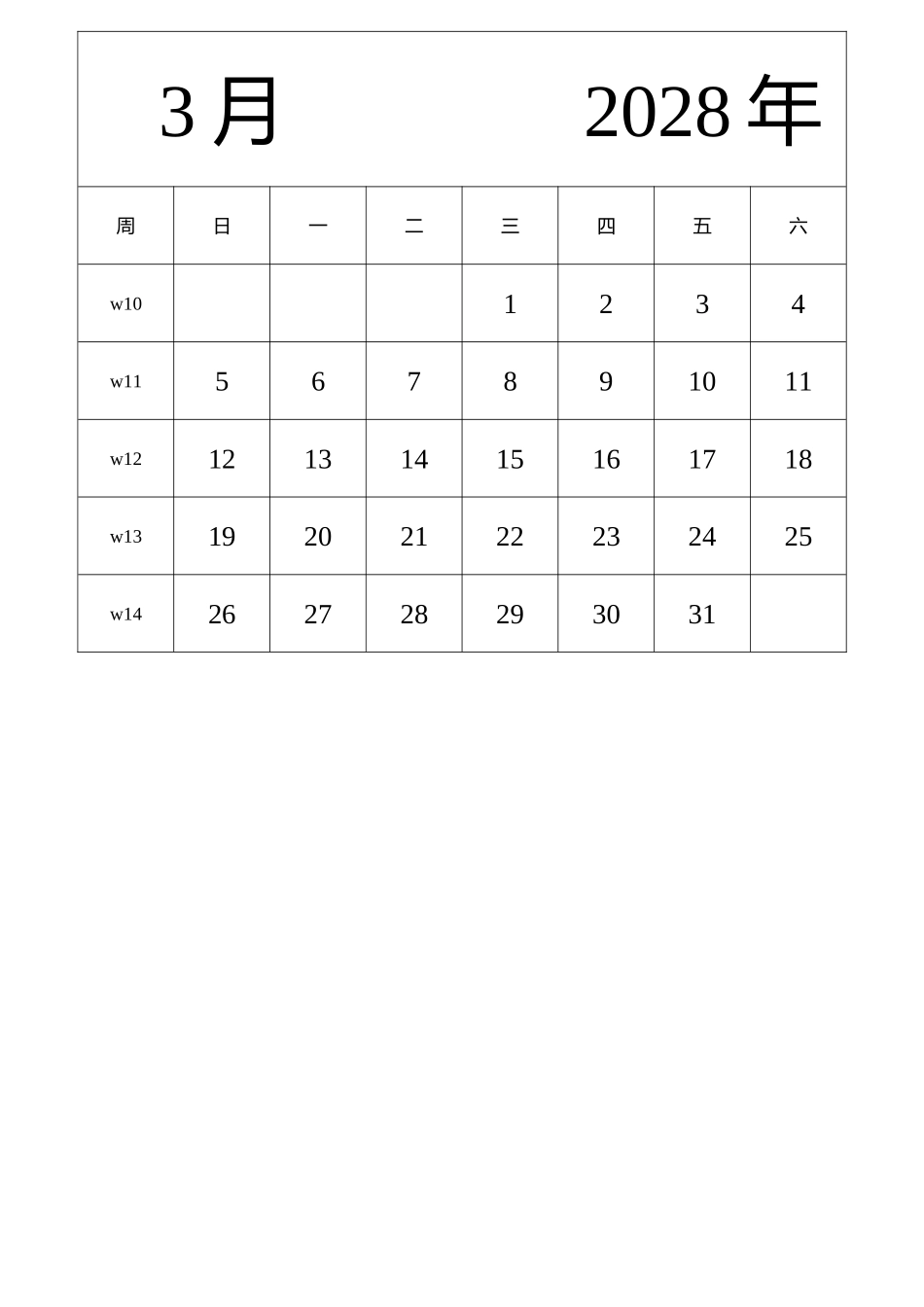 日历表2028年日历中文版纵向排版周日开始带周数.docx_第3页