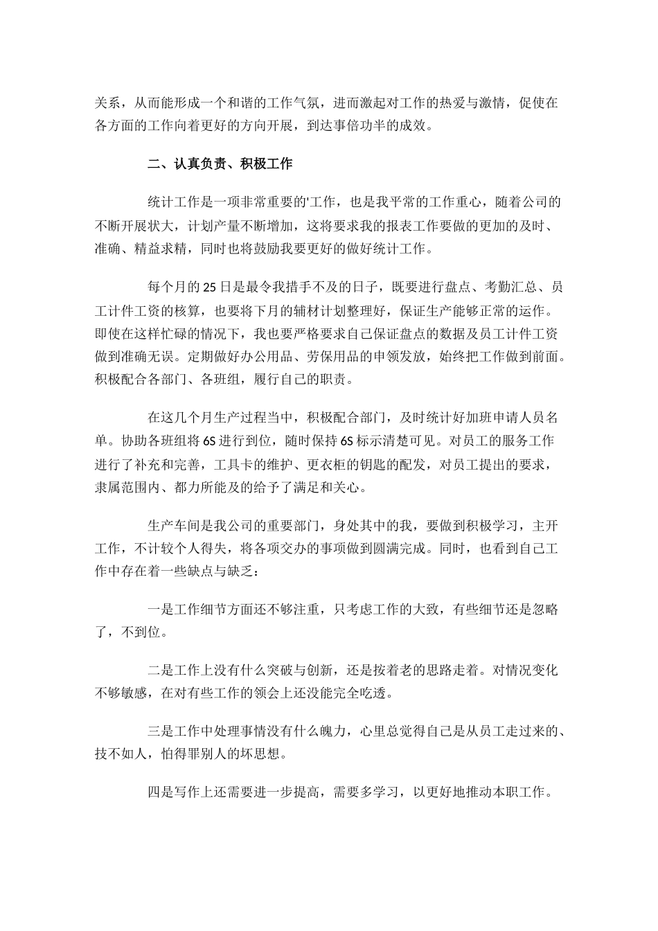 统计个人工作总结范文精选10篇.docx_第2页