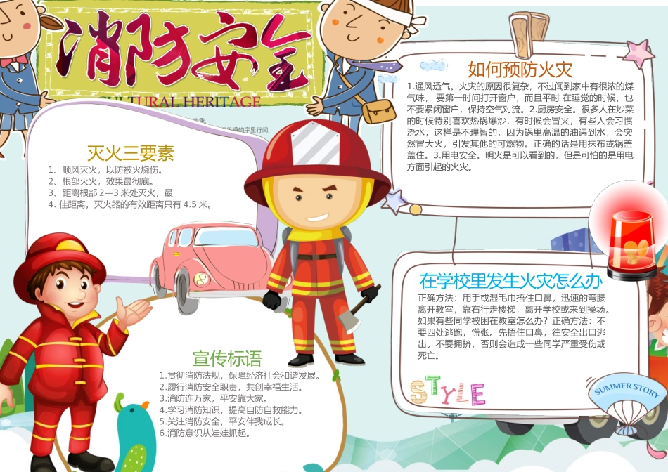消防安全手抄报打印版文字可编辑删除消防安全5.docx_第1页