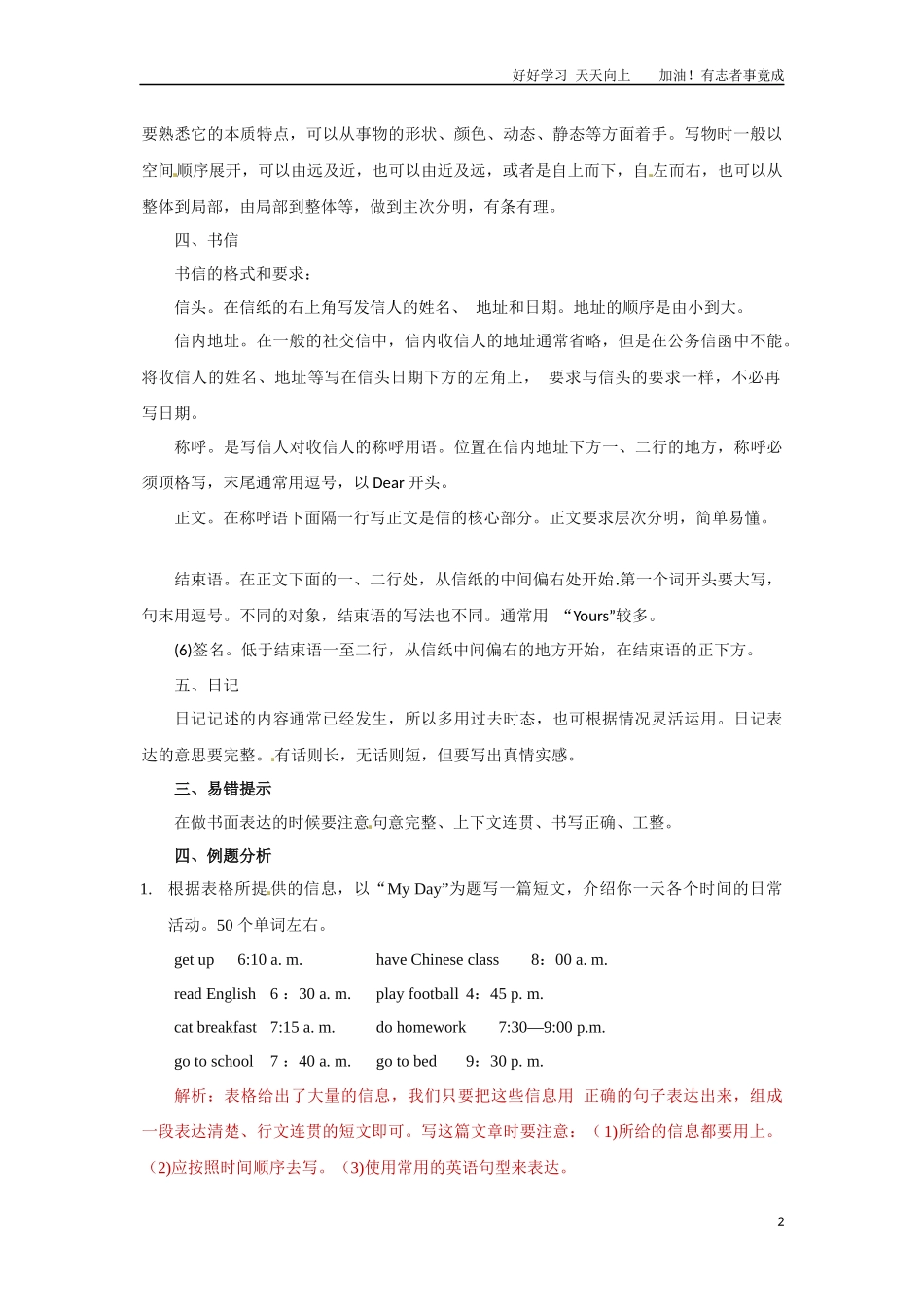 小升初英语知识点讲解及训练——书面表达.docx_第2页