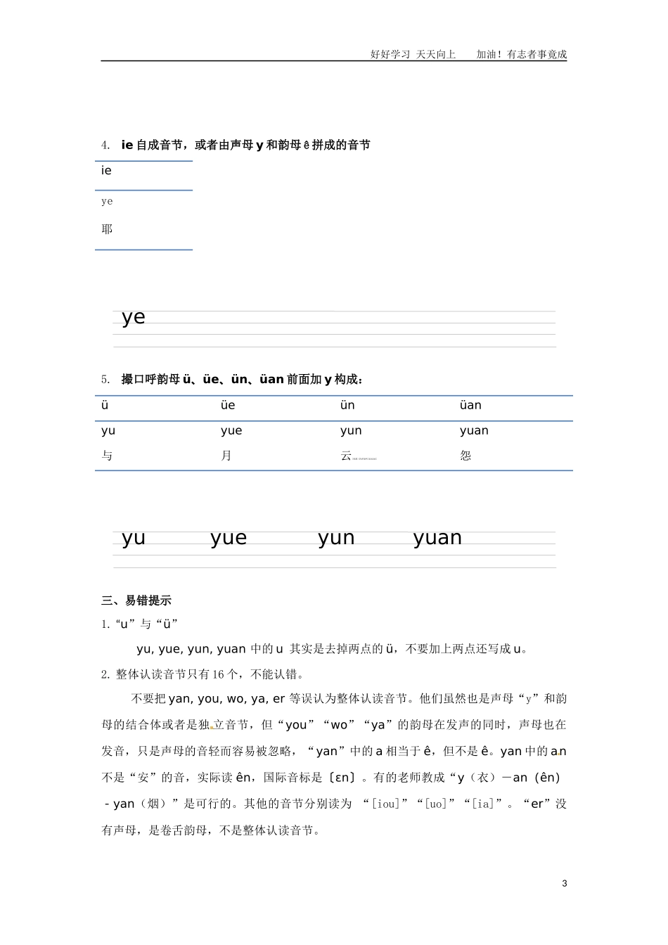 小升初语文知识点讲解及训练——整体认读音节.docx_第3页
