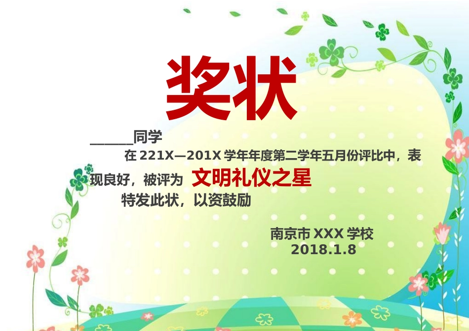 学生奖状_荣誉证书电子模板可修改直接打印191.docx_第1页