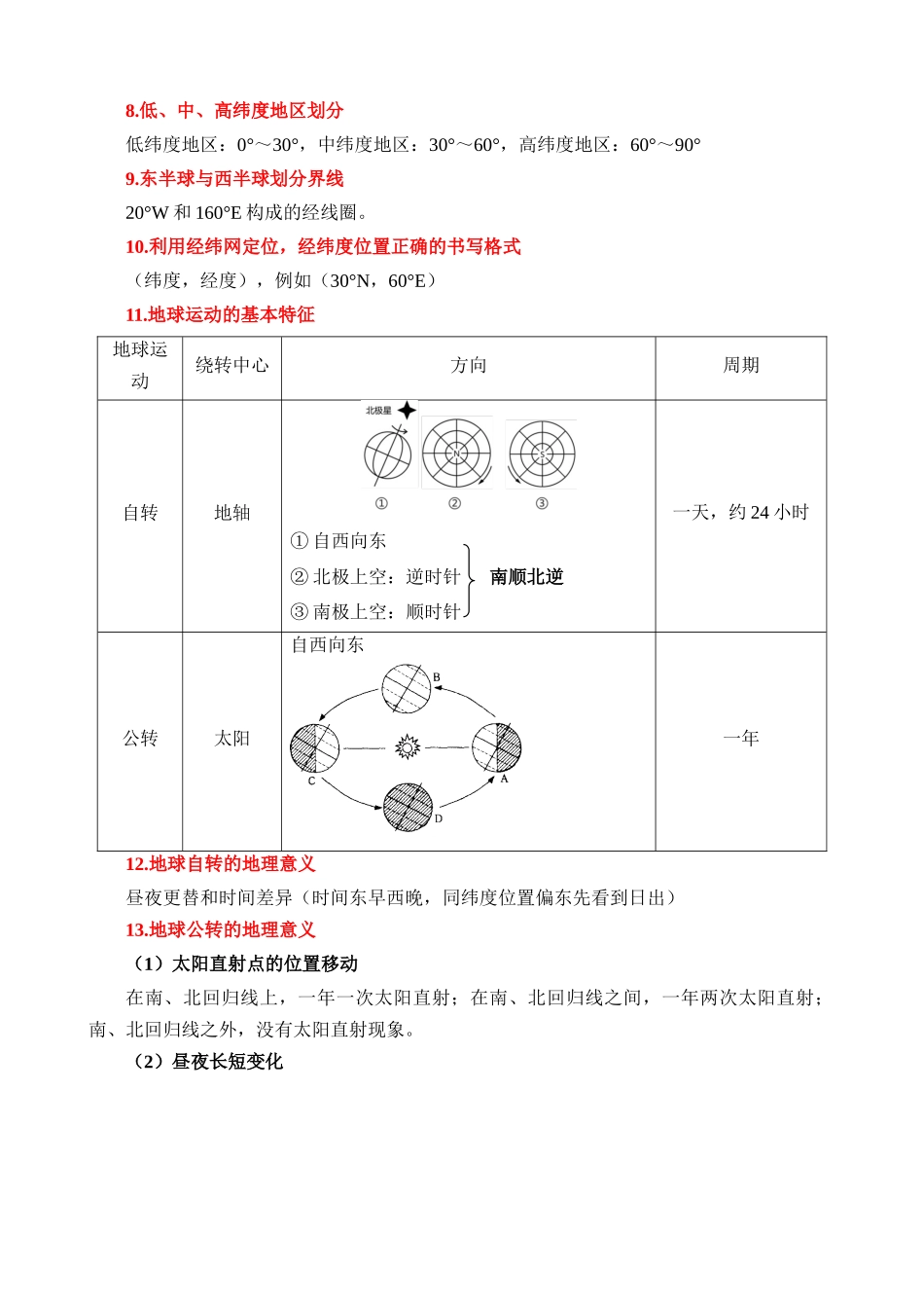 【中考地理】核心考点速记手册（2024年）-世界地理（一）71个核心考点速记.docx_第2页