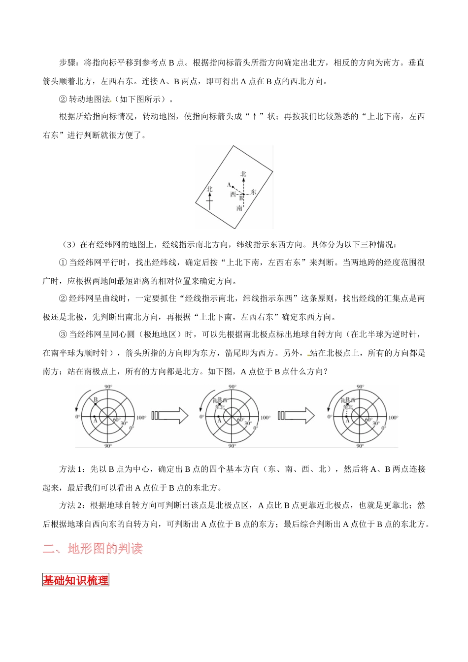 【中考地理】考前背诵知识手册-专题02 地图.docx_第3页