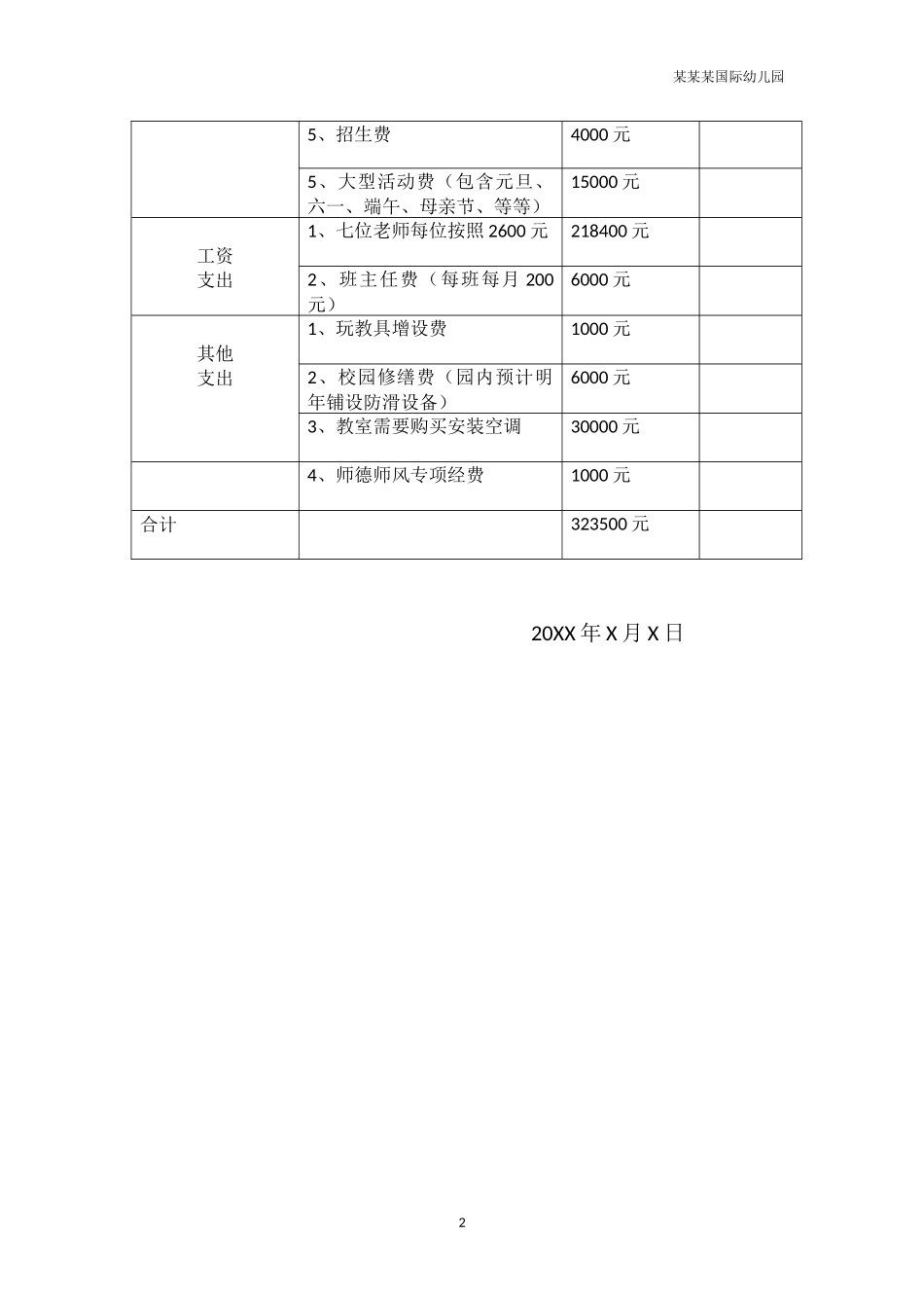 幼儿园经费预算报告.docx_第2页