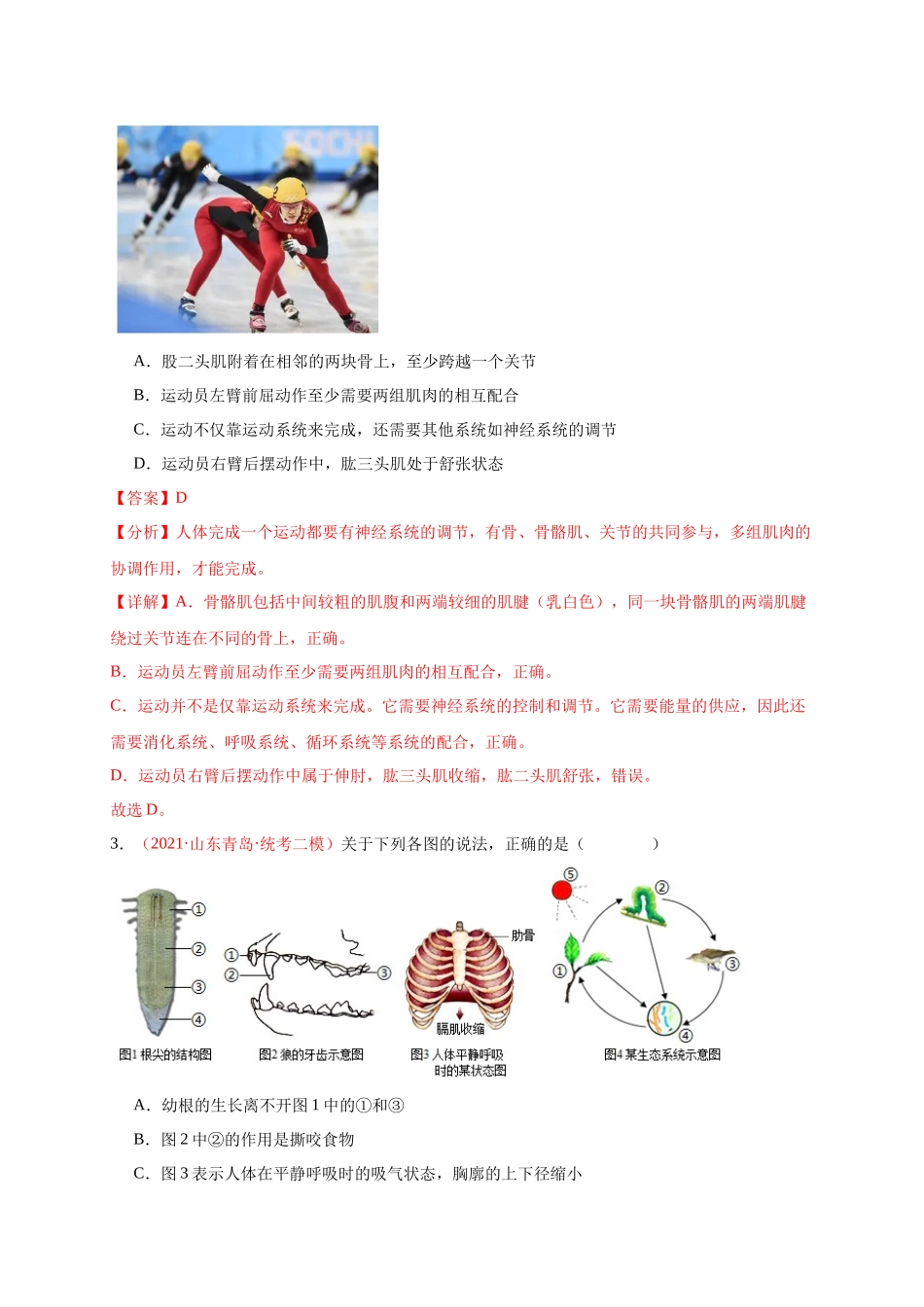 【中考生物】识图题专项训练-八年级上册识图题专练（解析版）.docx_第2页