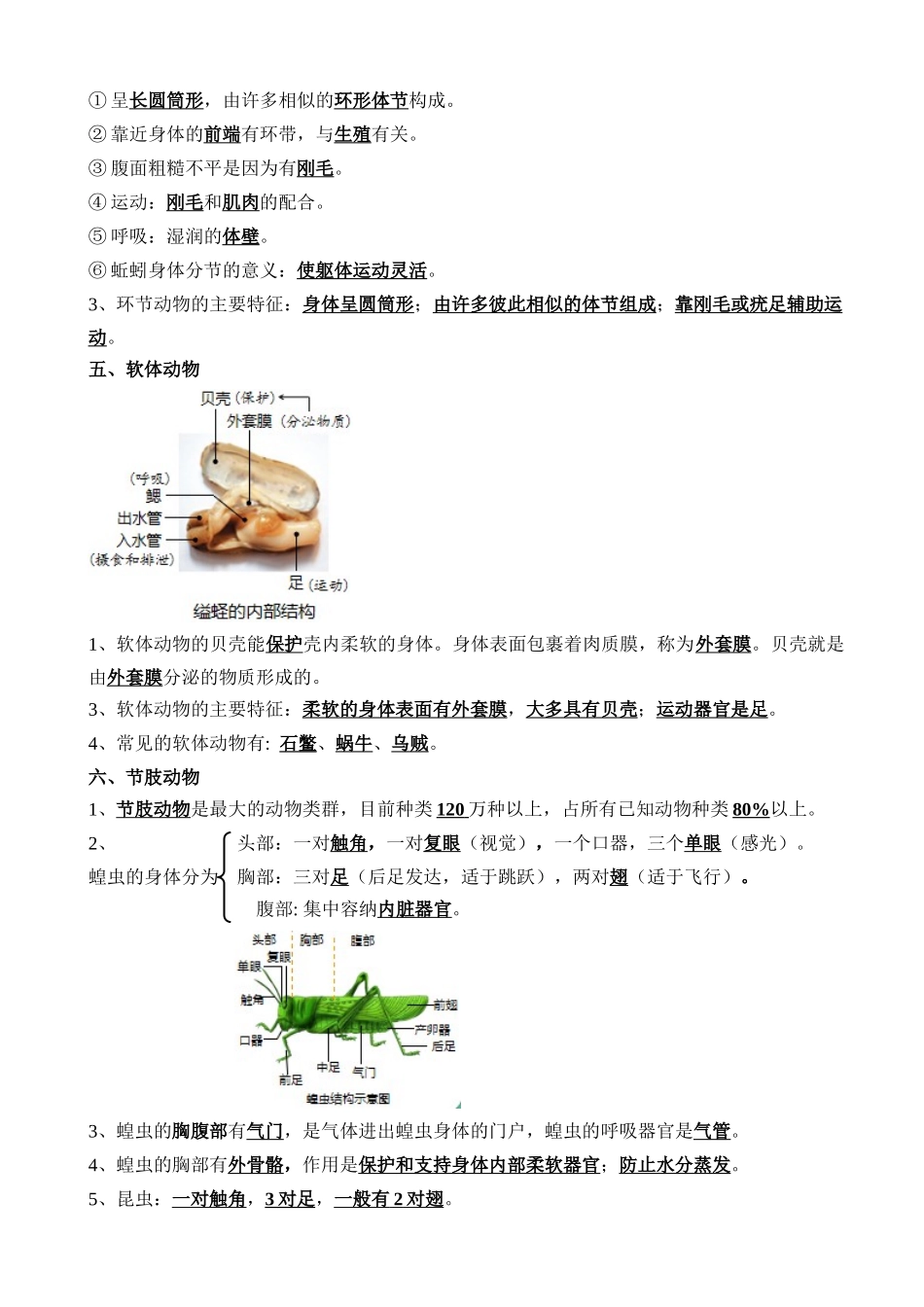 【中考生物】一轮复习知识清单-清单08 动物的主要类群（2大考点+3大高频命题点）.docx_第3页