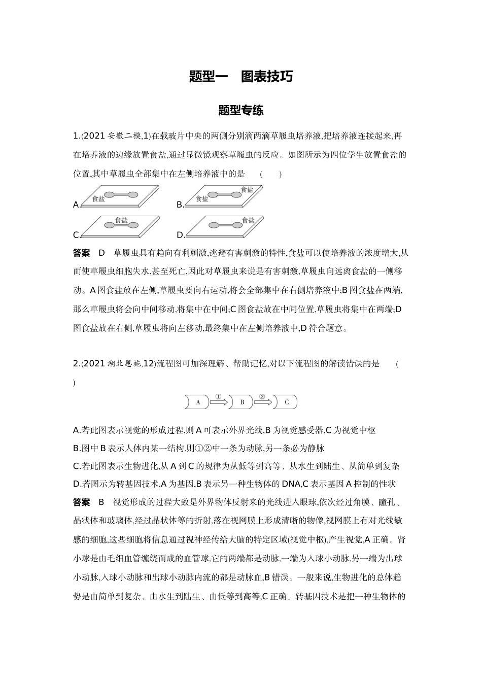 2022版全国版中考生物5 3中考总复习16_16-题型一　图表技巧.docx_第1页
