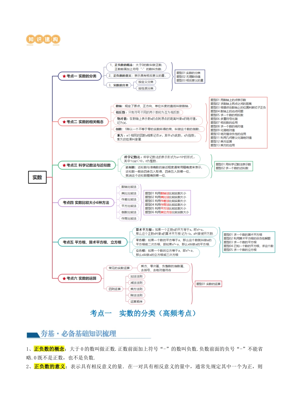 第01讲 实数（讲义）（解析版）-2024年中考数学一轮复习讲练测（全国通用）.docx_第3页
