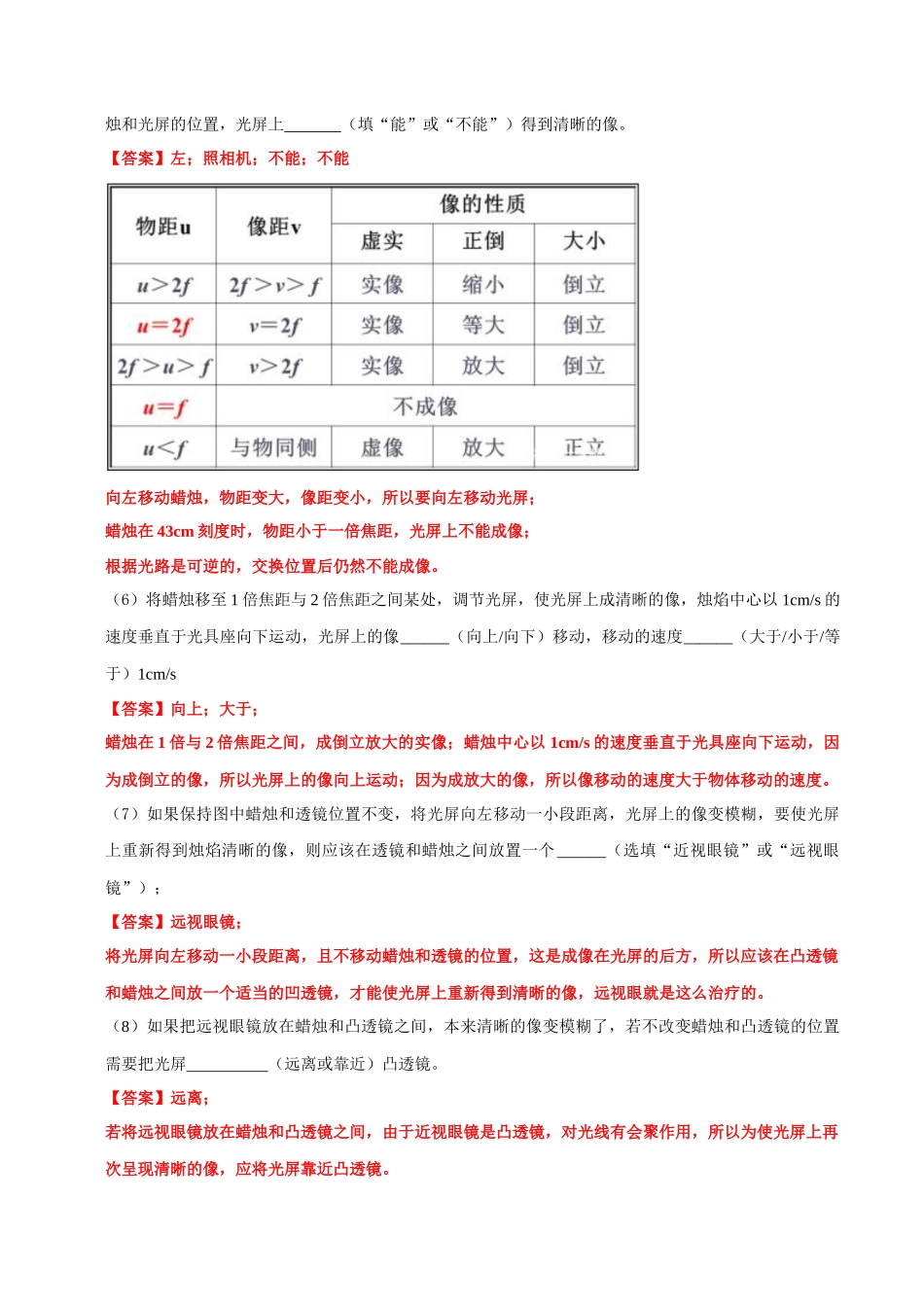 第01讲 凸透镜成像规律实验的十六种考法-2023年中考物理重点核心知识点专题讲练（全国通用）（解析版）.docx_第2页