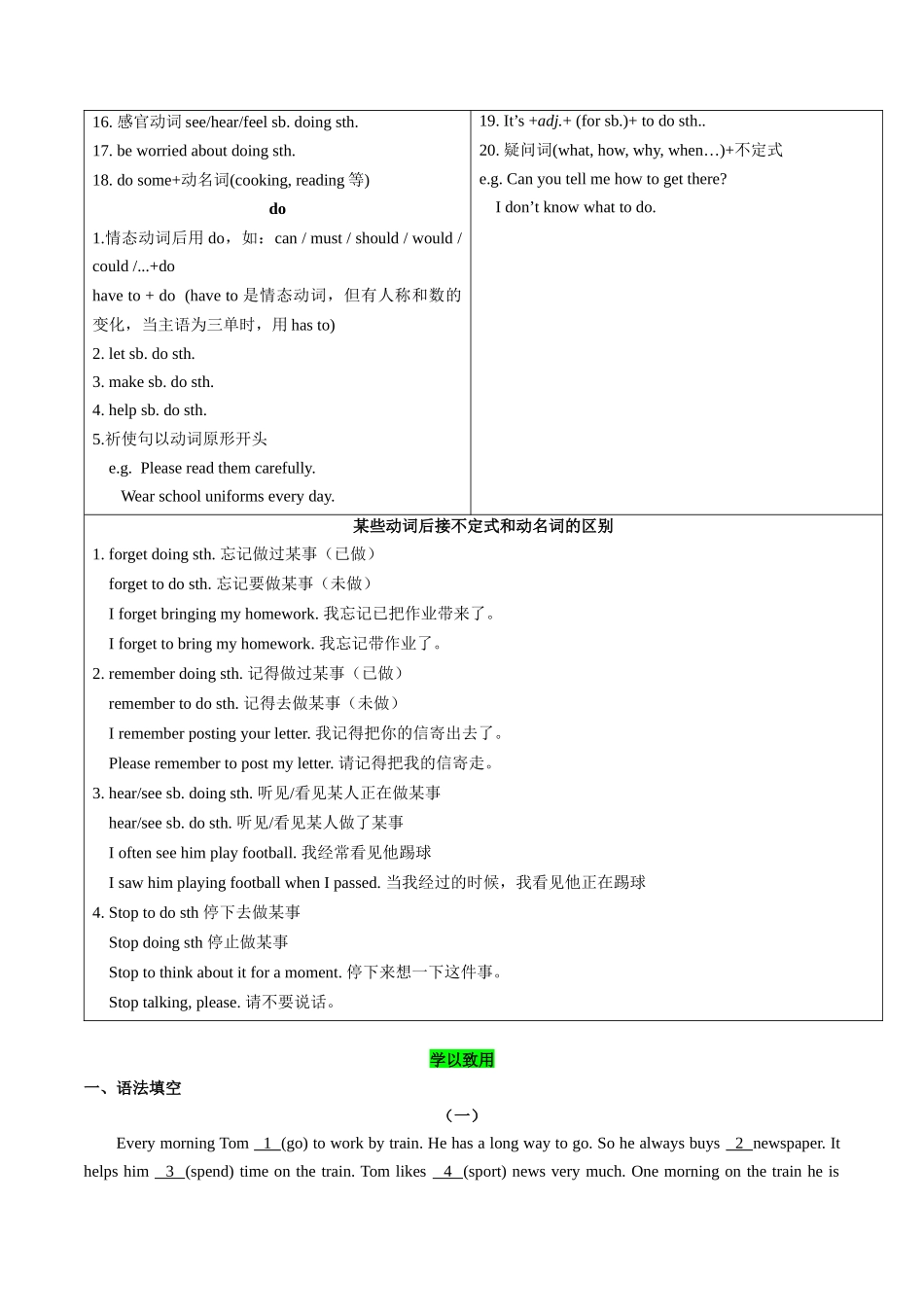 第04讲 语法综合回顾（非谓语动词）&Unit1-Unit9核心词句检测（原卷版）.docx_第2页