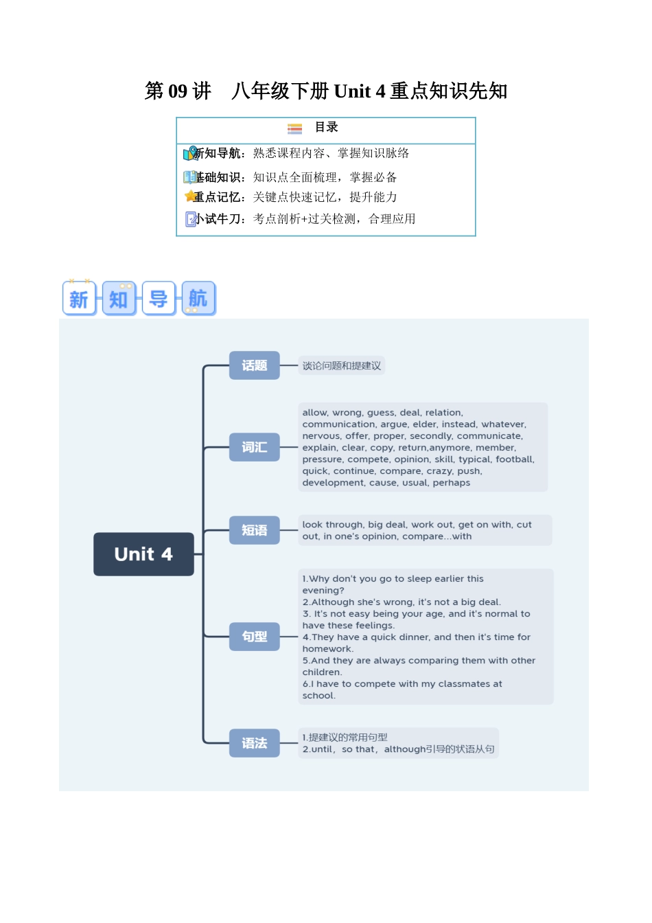 第09讲 八年级下册Unit 4重点知识先知-【寒假自学课】2024年八年级英语寒假提升学与练（人教版） （原卷版）.docx_第1页