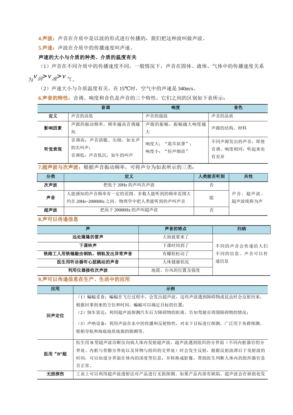 第二讲  声现象【寒假自学课】2024年八年级物理寒假提升学与练（解析版）.docx_第2页