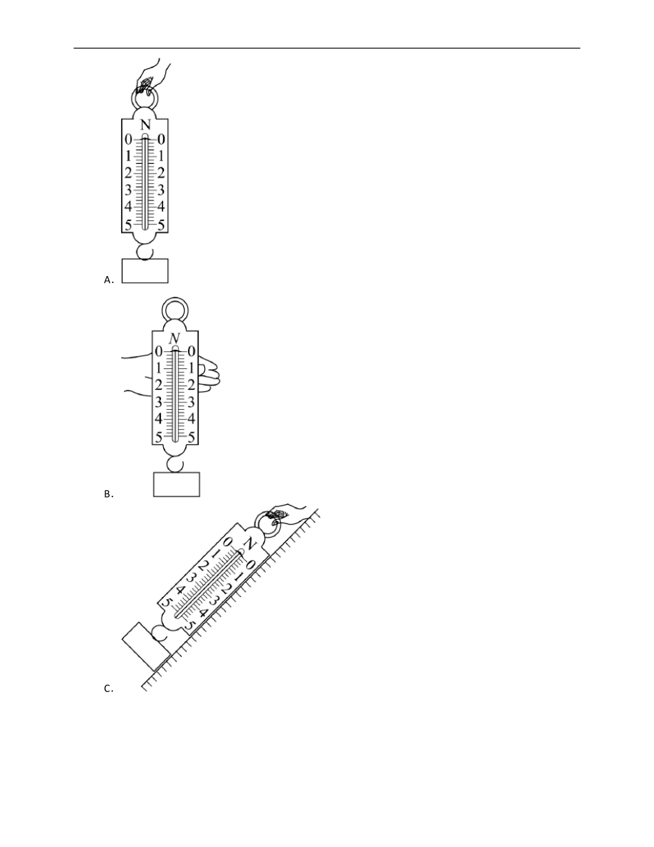 江苏省苏州市工业园区八年级下学期期中物理试卷(含答案) .pdf_第2页