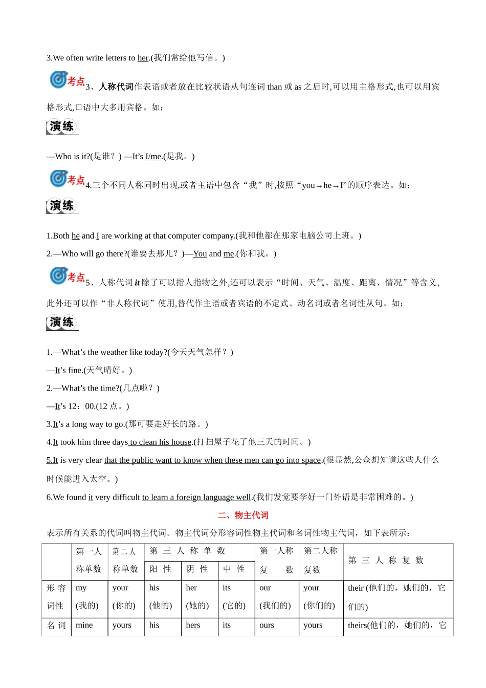 专题2.代词考点聚焦和精讲 （解析版）-【初中英语】备战2024年中考一轮复习.docx_第2页