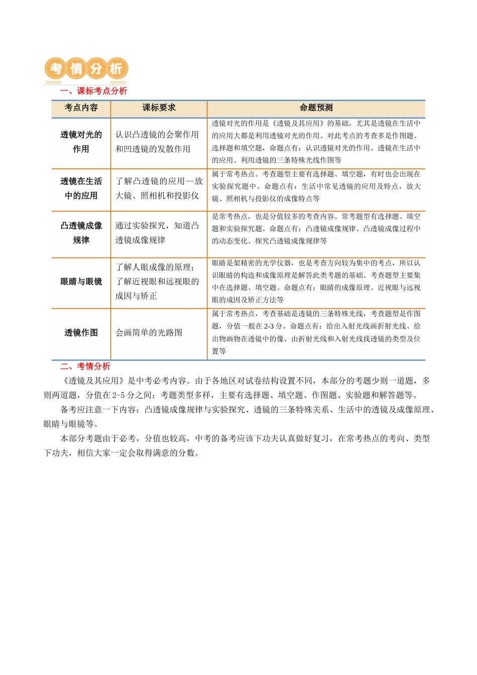 专题03  透镜及其应用（讲义）（解析版）-2024年中考物理一轮复习讲练测（全国通用）.docx_第2页