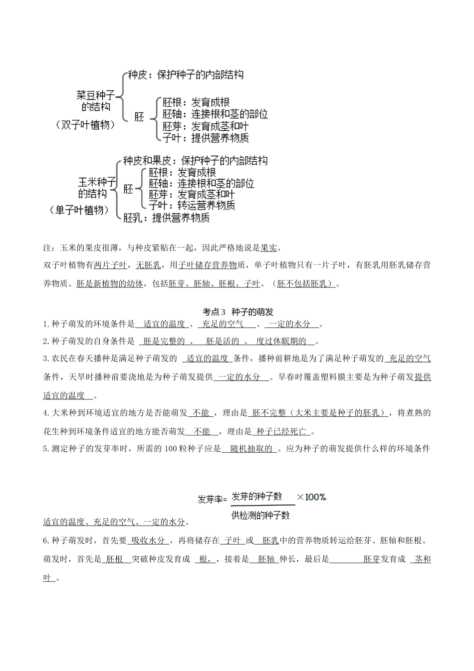 专题04 生物圈中的绿色植物（知识）-备战2023年中考生物一轮复习考点（全国通用）.docx_第2页