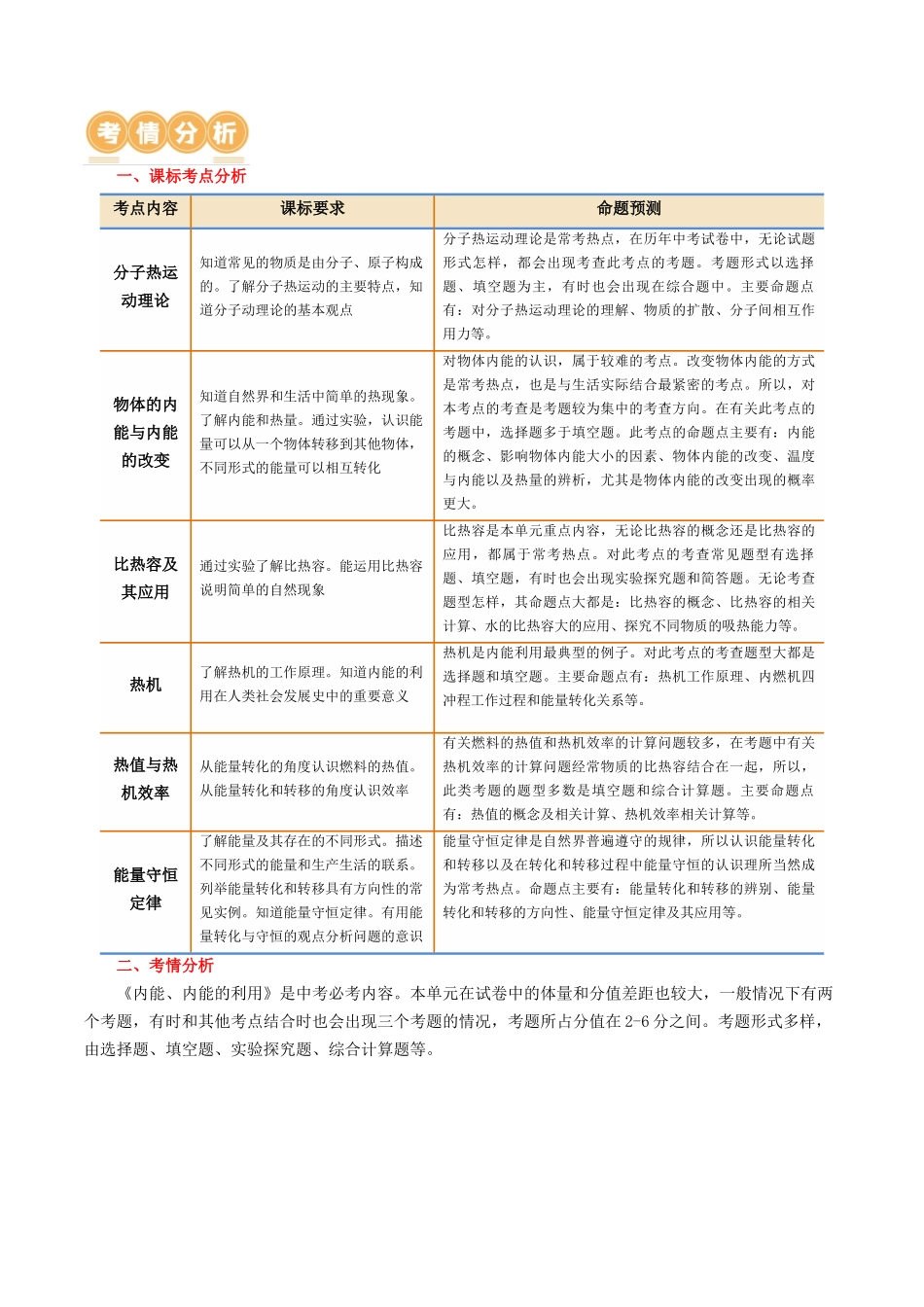 专题05  内能、内能的利用（讲义）（解析版）-2024年中考物理一轮复习讲练测（全国通用）.docx_第2页