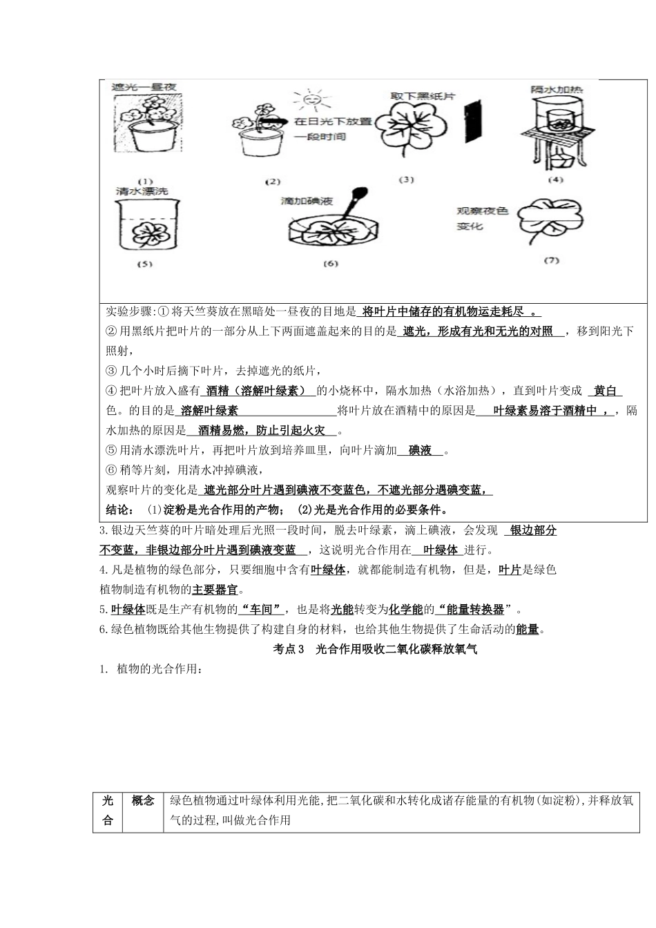 专题05 绿色植物的蒸腾作用、光合作用和呼吸作用作用（知识）-备战2023年中考生物一轮复习考点（全国通用）.docx_第2页