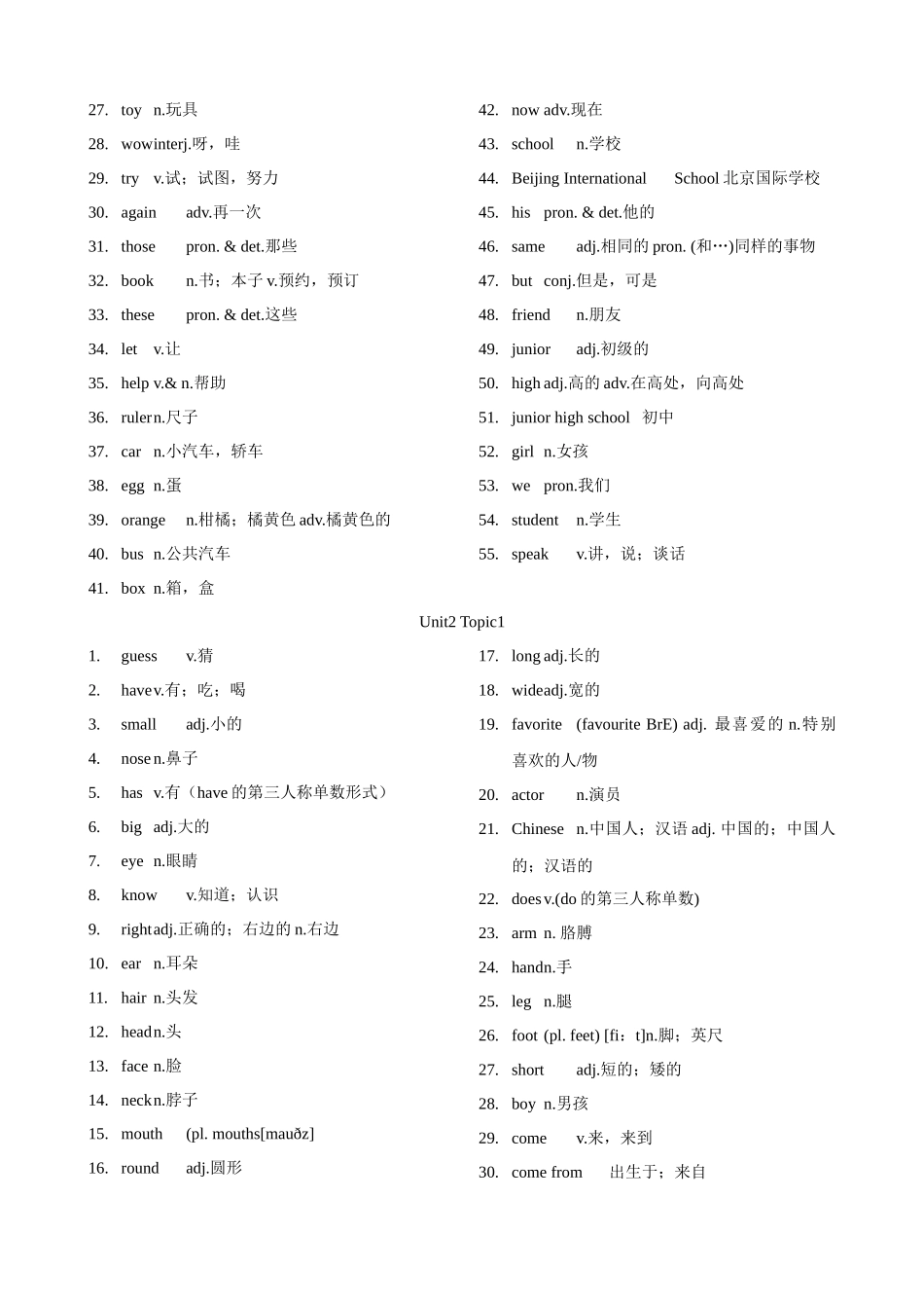 专题5.初中英语仁爱版单词表(按单元顺序)(七年级至九年级)（背诵版）-【初中英语】备战2024年中考一轮复习.docx_第3页