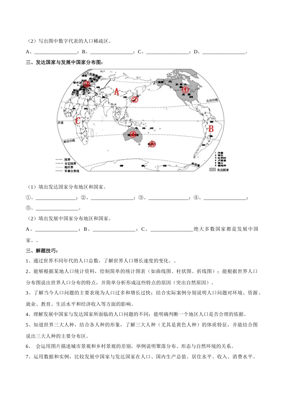 专题07 世界居民与聚落 发展与合作（原卷版）-【识图速记】初中地理必备识图速记手册与变式演练.docx_第2页