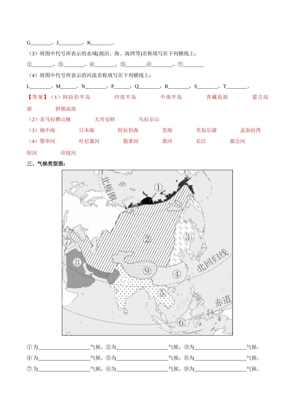 专题08 亚洲 （解析版）-【识图速记】初中地理必备识图速记手册与变式演练.docx_第3页