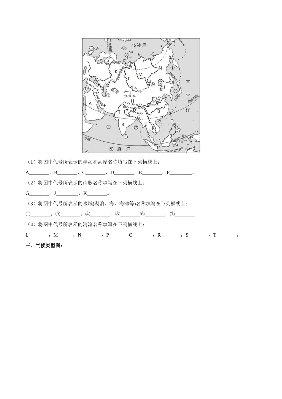 专题08 亚洲（原卷版）-【识图速记】初中地理必备识图速记手册与变式演练.docx_第2页