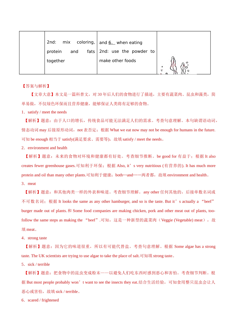 专题17.3 任务型阅读（完成句子或表格）（第02期）（解析版）-2019年中考真题英语试题分项汇编.doc_第3页
