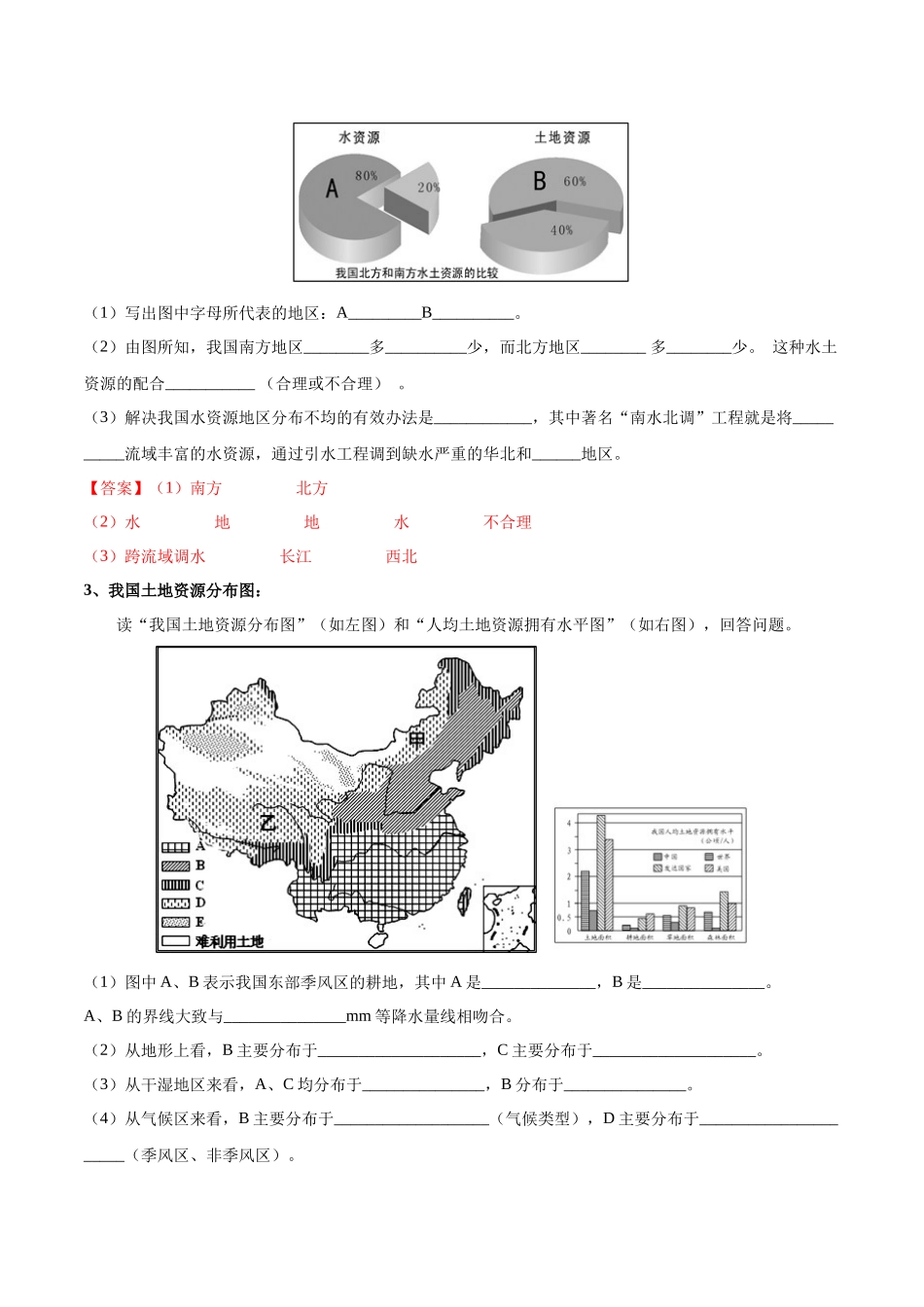 专题20 中国的自然资源（解析版）-【识图速记】初中地理必备识图速记手册与变式演练.docx_第2页