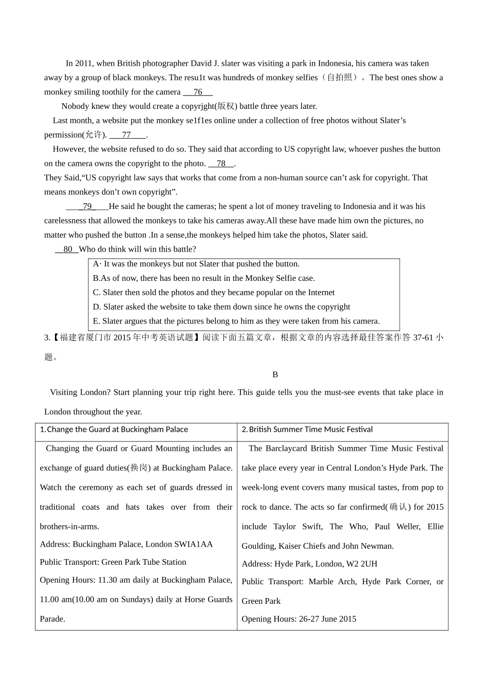 专题25 阅读理解（社会现象或历史文化教育类及广告布告类）（第03期）-2015年中考英语试题分项版解析汇编（原卷版）.doc_第2页