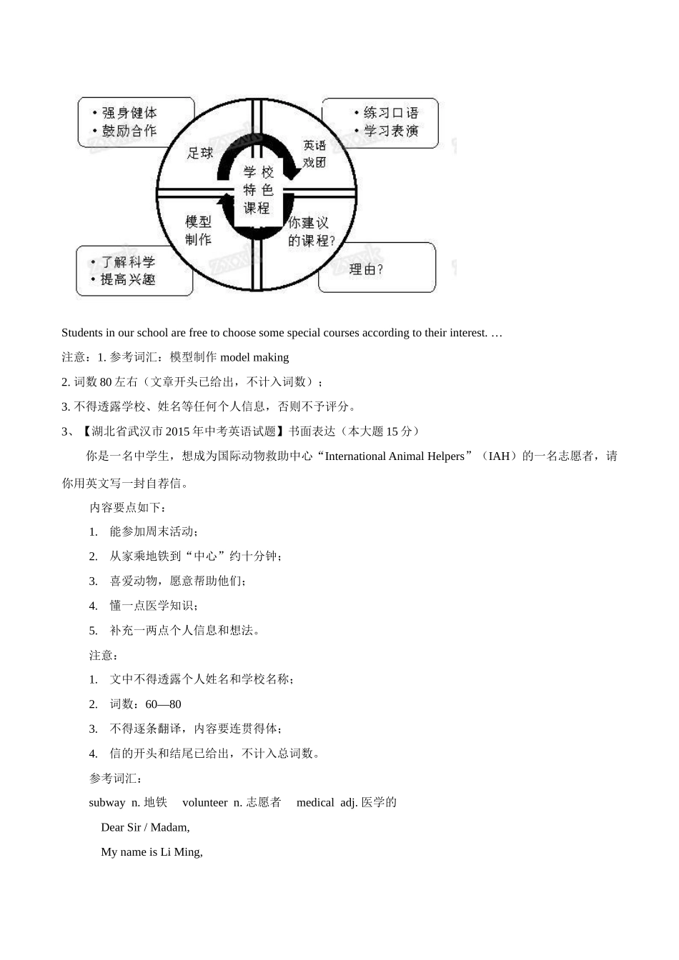 专题31 图画类或话题作文（第01期）-2015年中考英语试题分项版解析汇编（原卷版）.doc_第2页