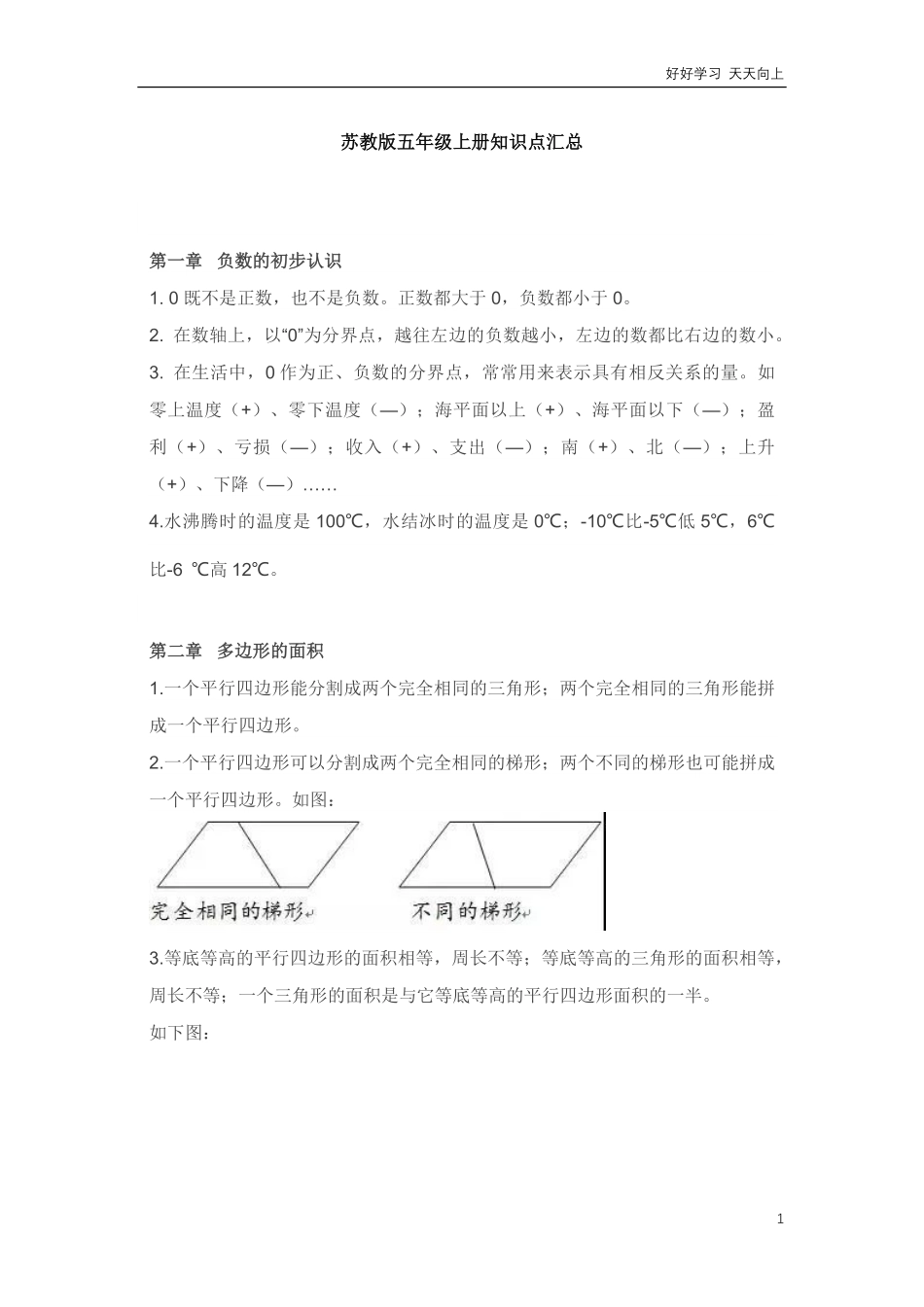苏教版五年级上册知识点汇总.pdf_第1页