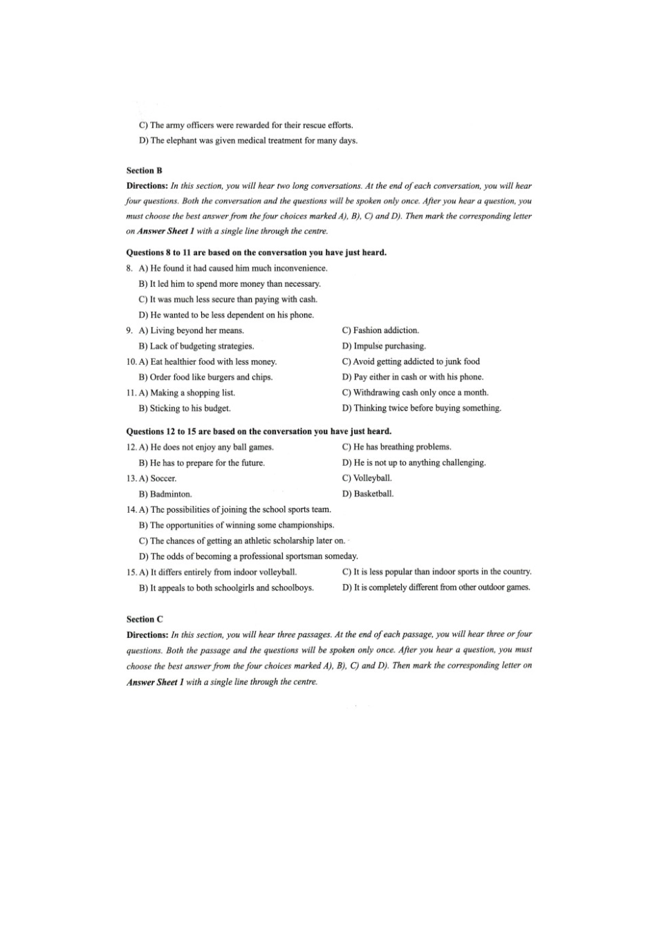2024年12月英语四级真题及答案-第2套.pdf_第2页