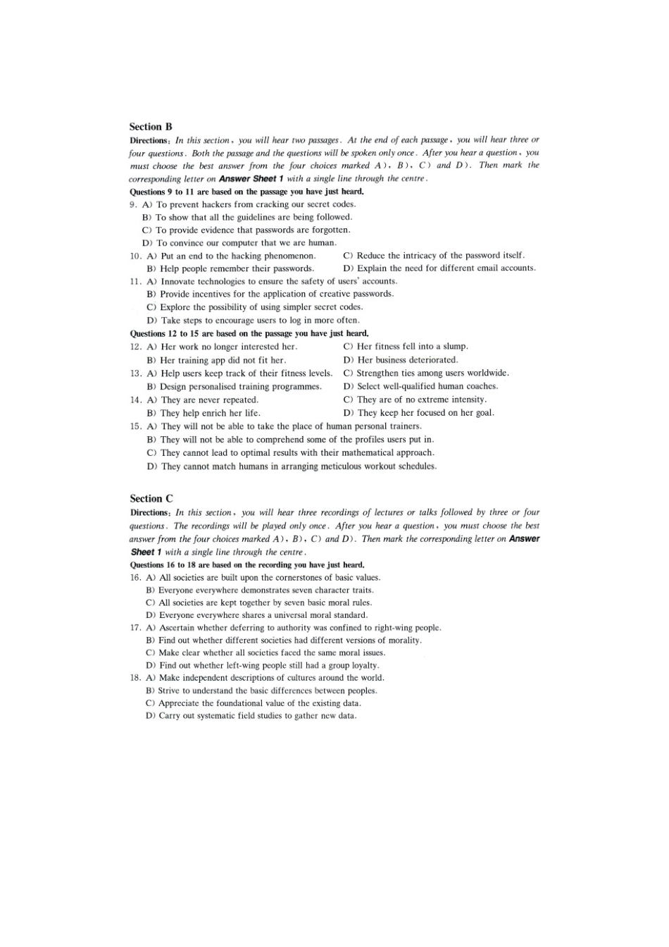 2024年12月英语六级真题及答案-第1套.pdf_第2页